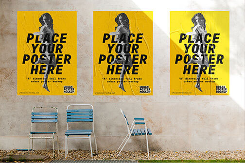 Vertical Poster Mockups in Outdoor Settings