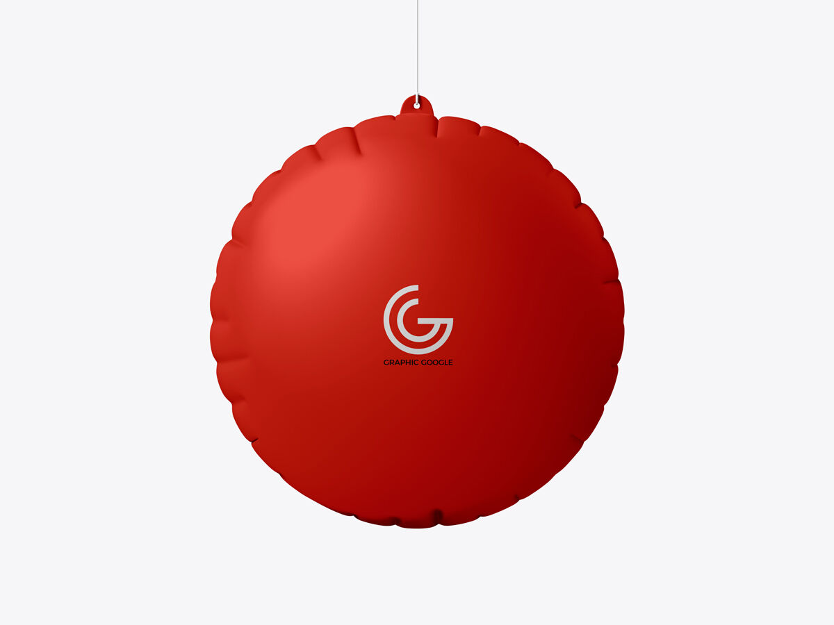 Advertisement Mockup Featuring a PVC Air Balloon Dangler