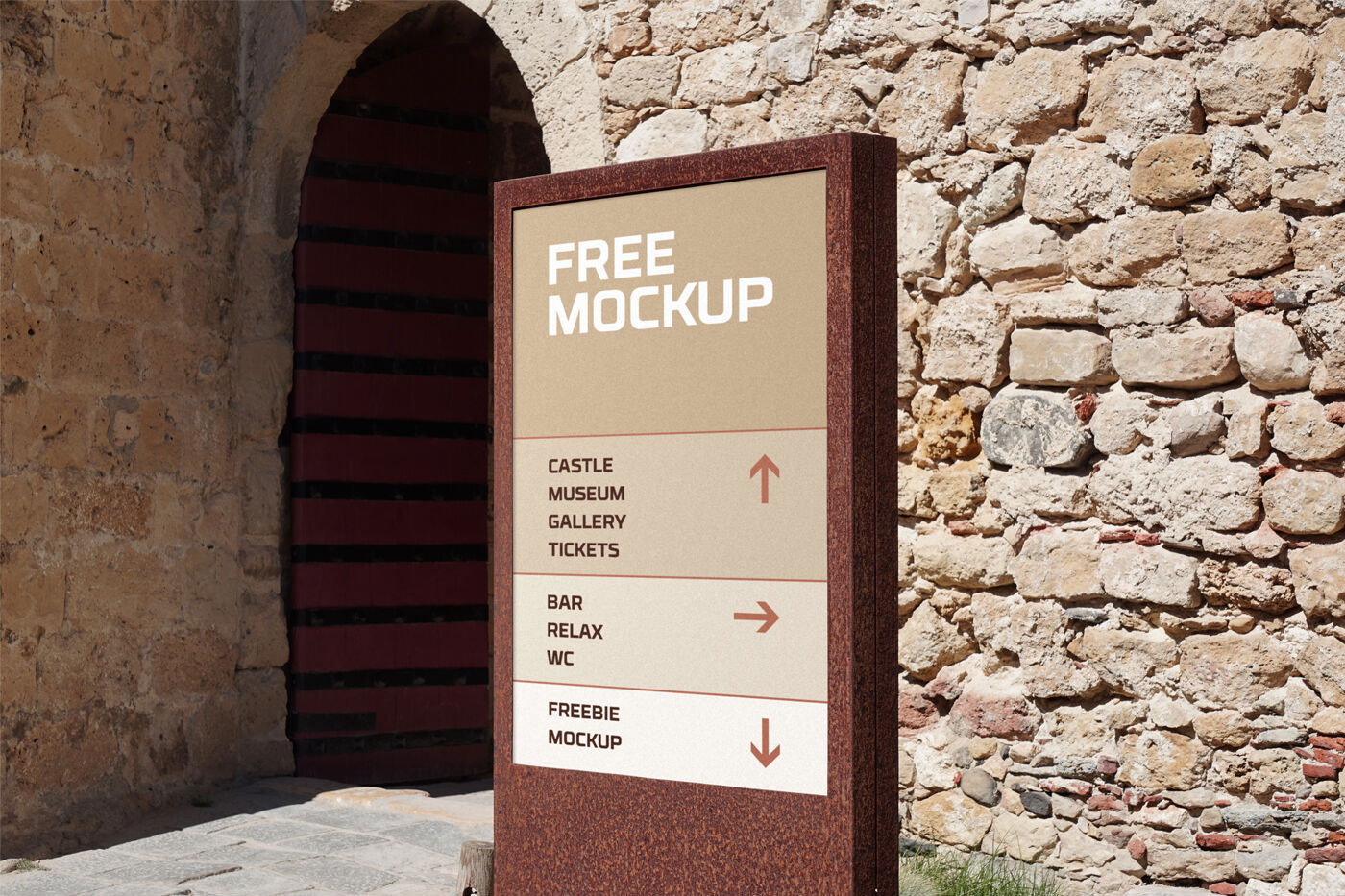 Outdoor Wayfinding Sign Mockup preview