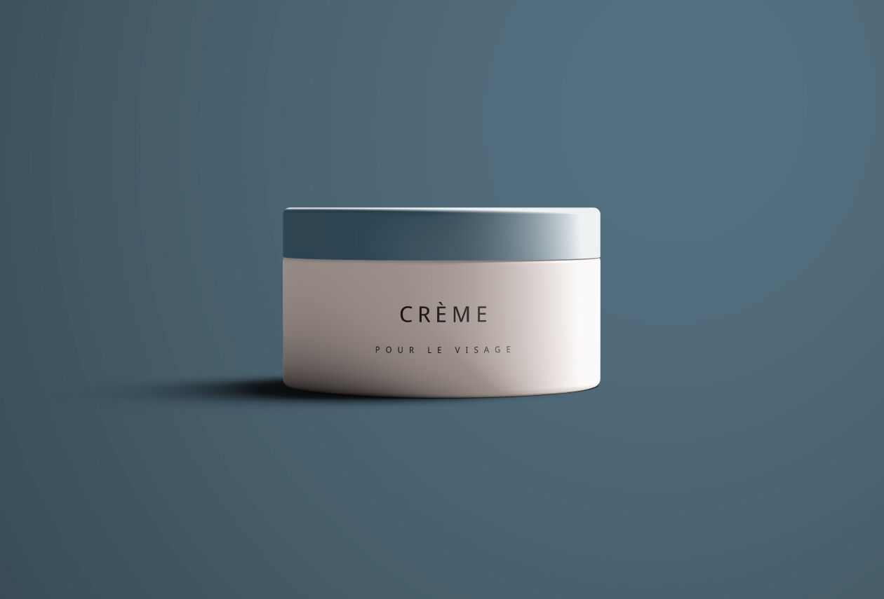 Mockup Showcasing Front View of Jar Wearing Lid