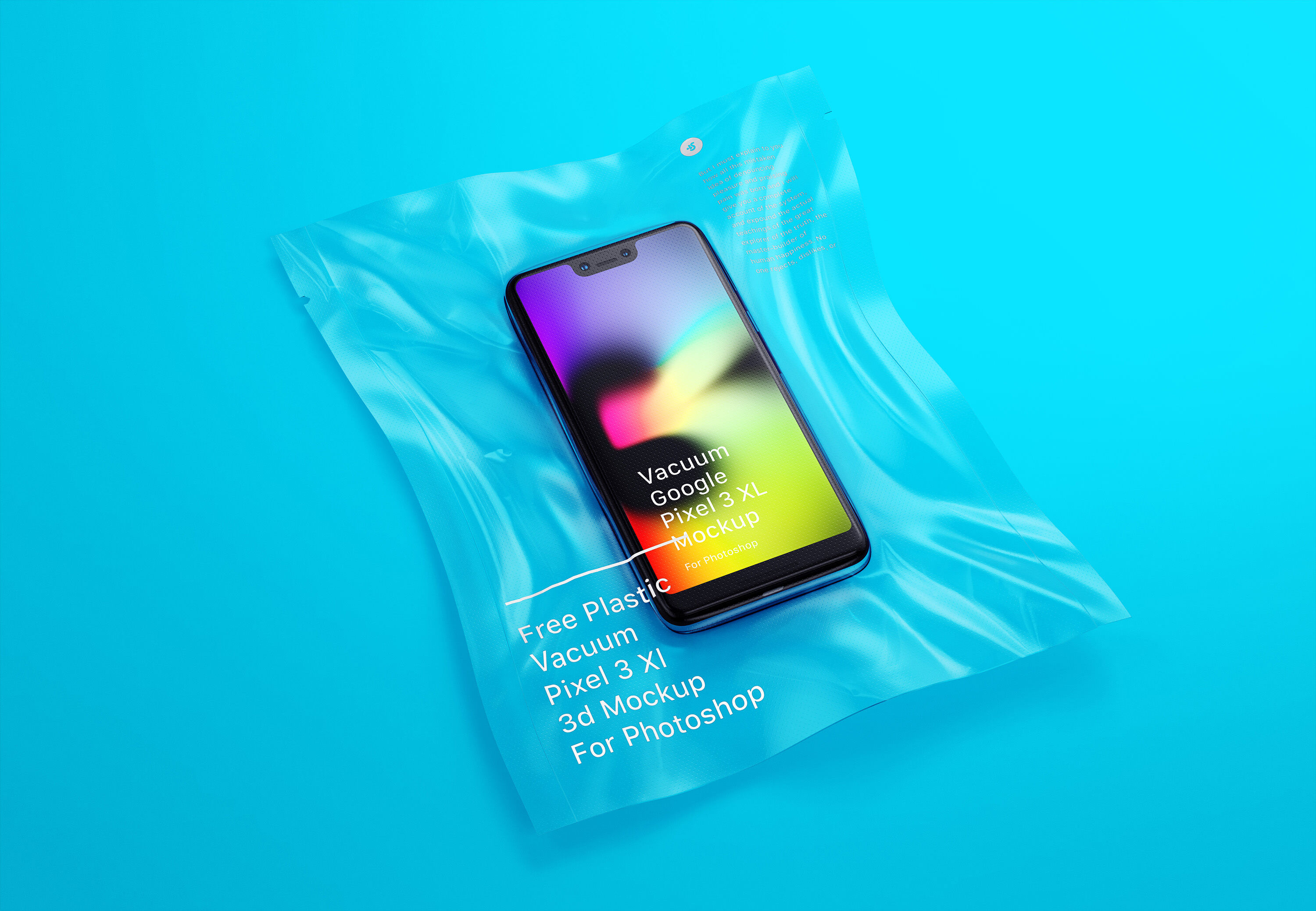 Mockup Featuring Pixel 3 Xl inside Vacuumed Plastic