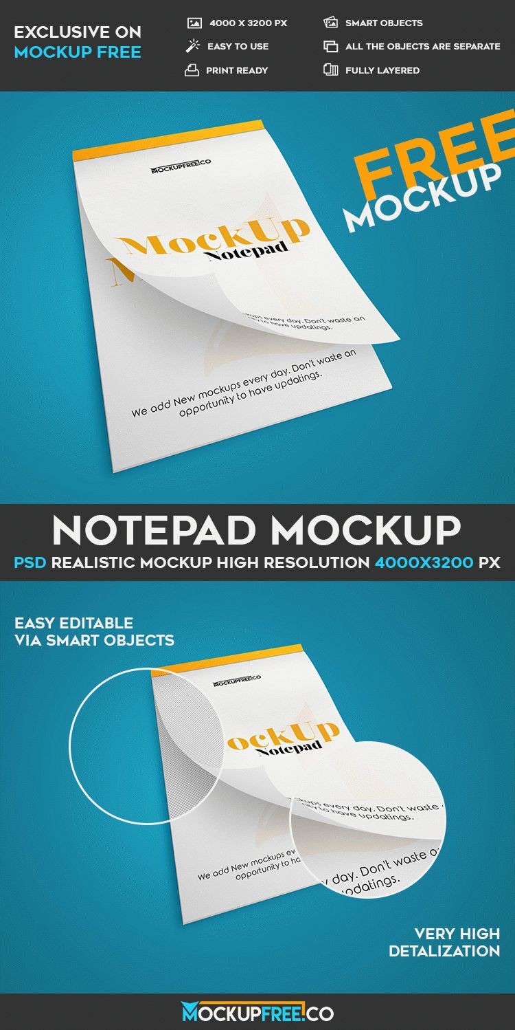Mockup Featuring a Notepad with a Curved Paper