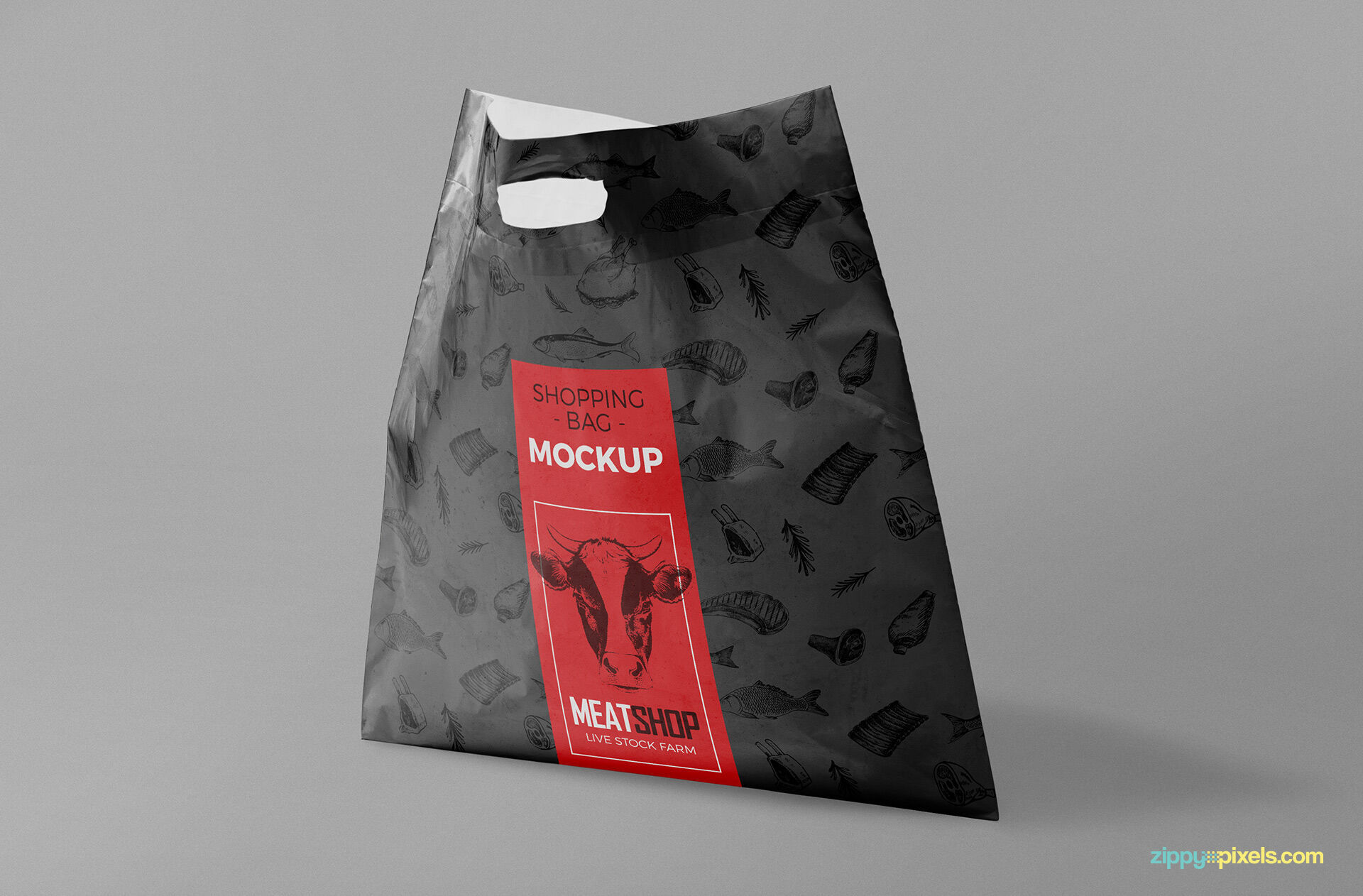 Standing Plastic Bag Mockup