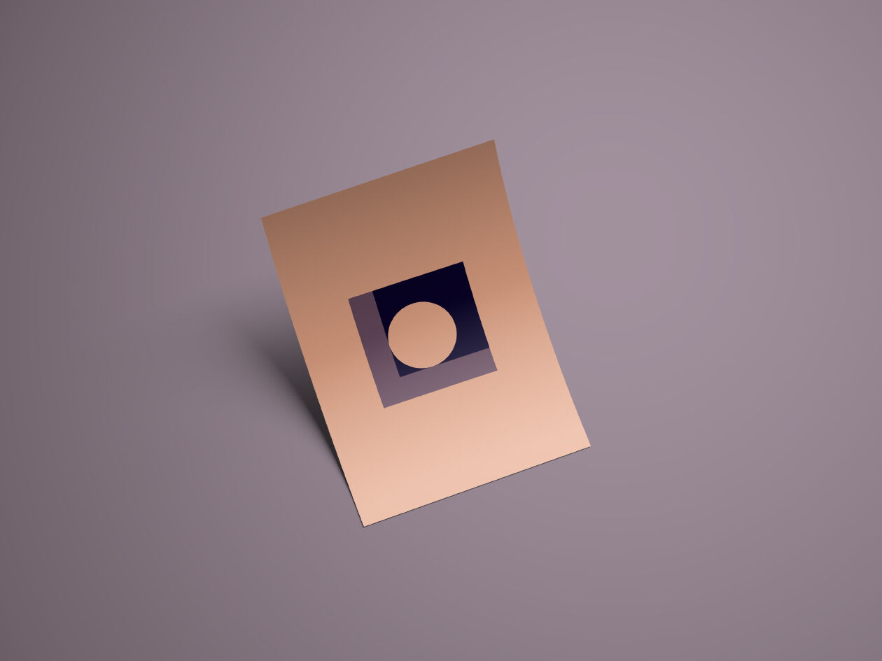 Simple Curved A3 Flyer Mockup
