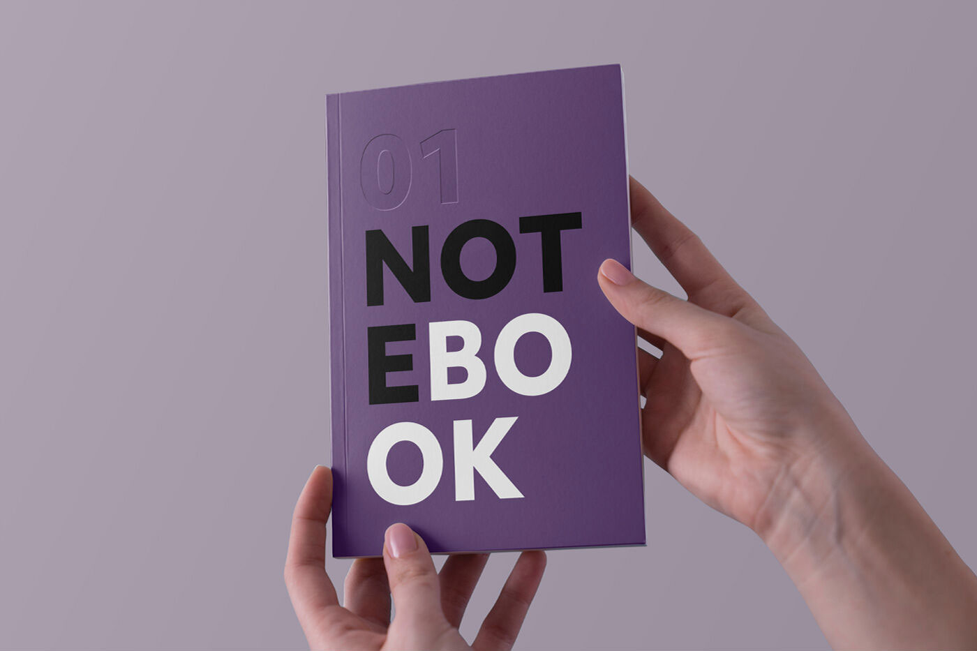 Two Hands Holding a Notebook Mockup preview