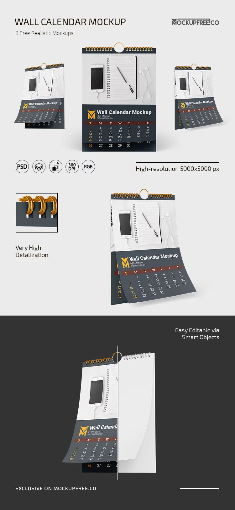 Wall Calendar Mockup preview