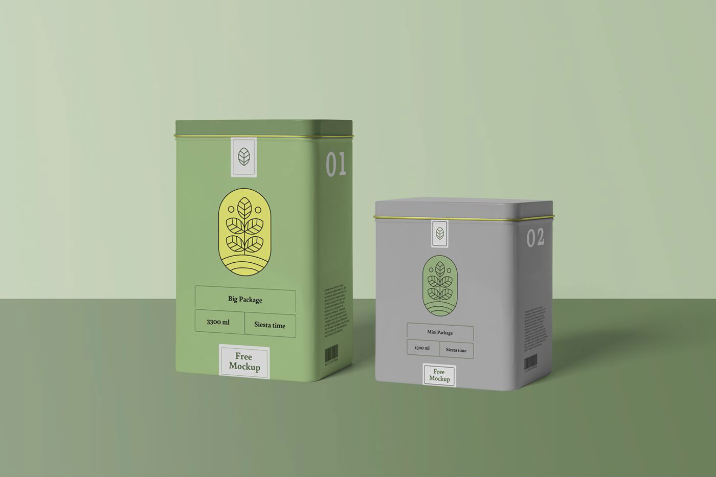 Mockup Featuring Two Metal Boxes with Different Sizes preview