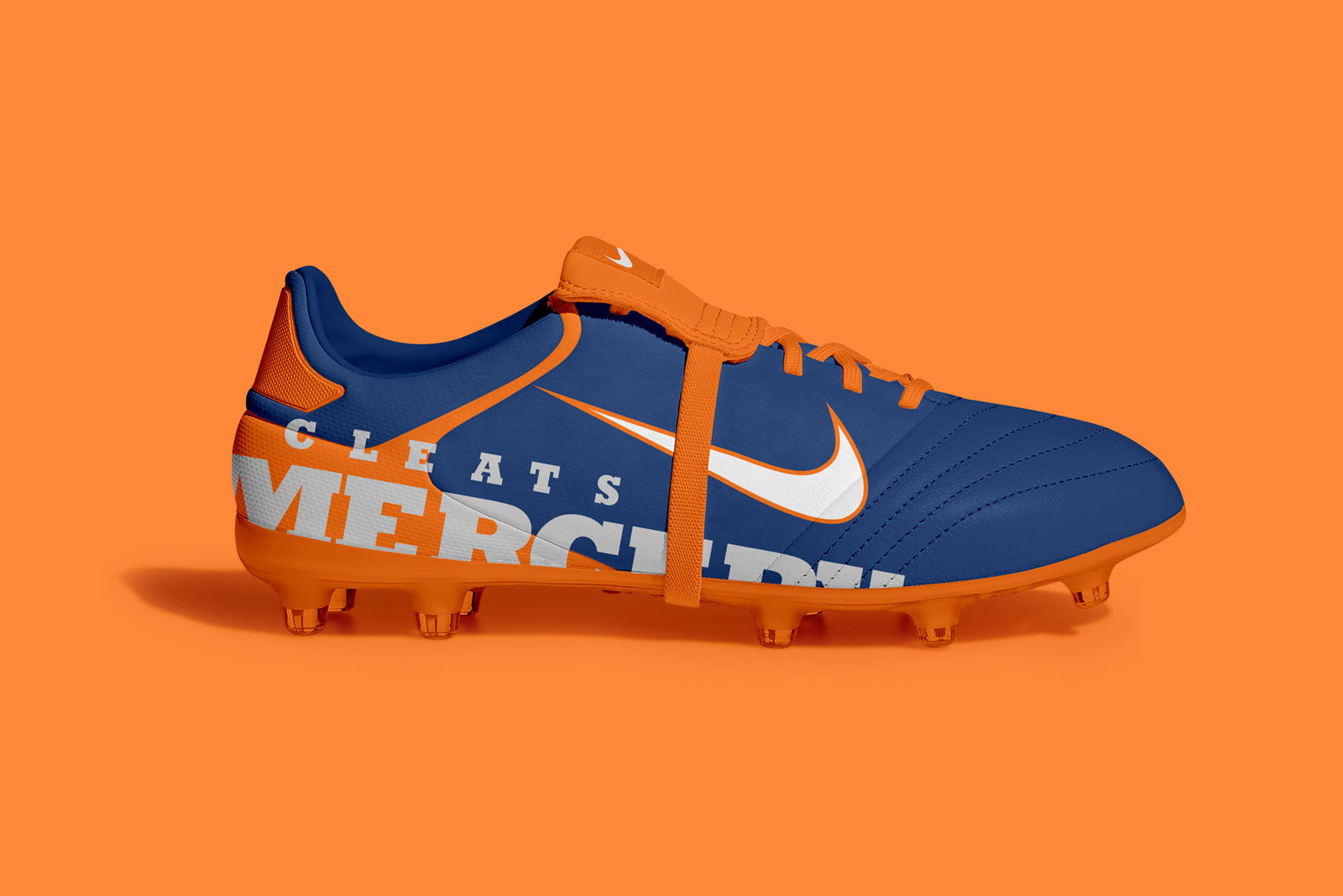 Soccer Cleat Shoes Side View Mockup
