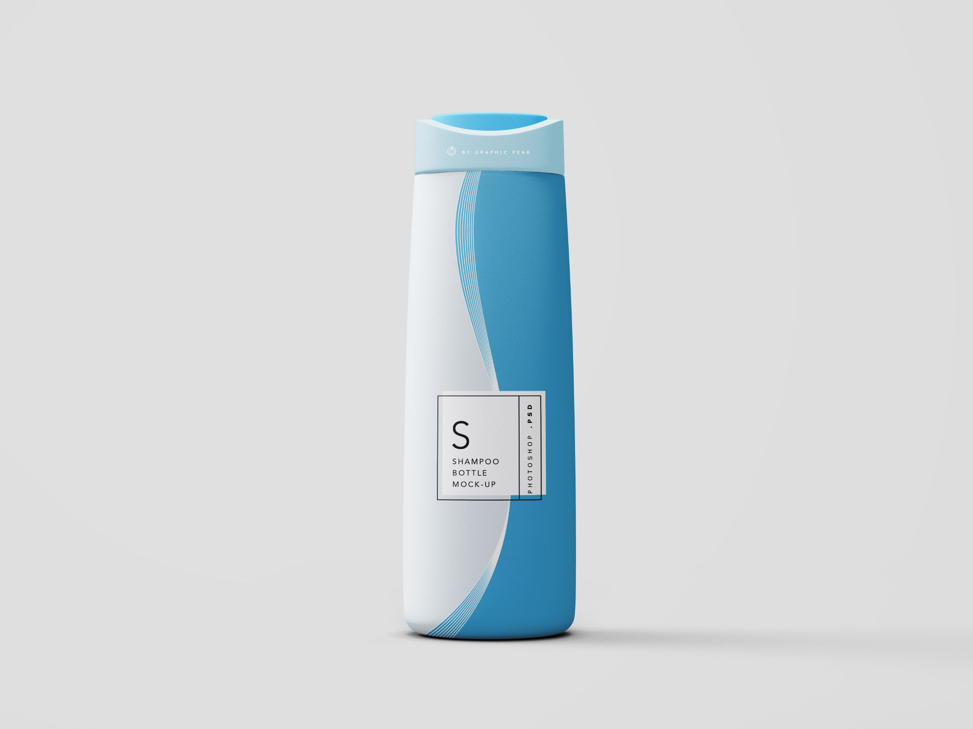 Standing Shampoo Bottle Mockup