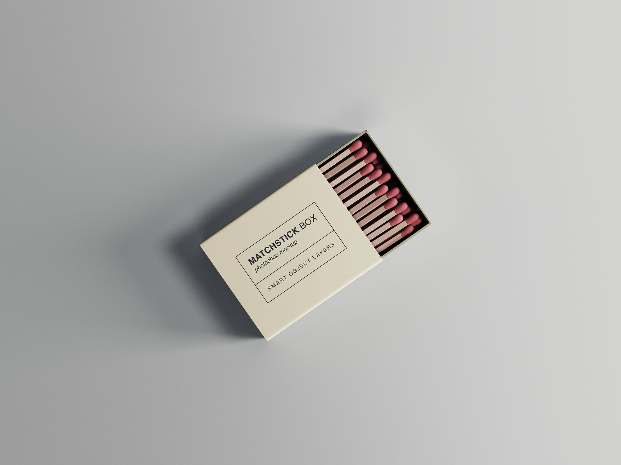 Mockup Featuring the Top View of a Matchstick Box preview