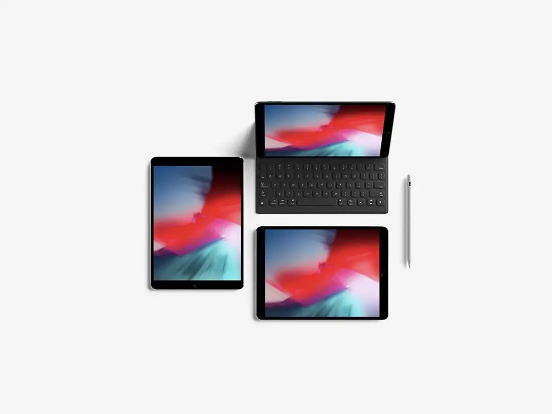 Modern Top View iPad Pro 10.5 Inch Mockup preview
