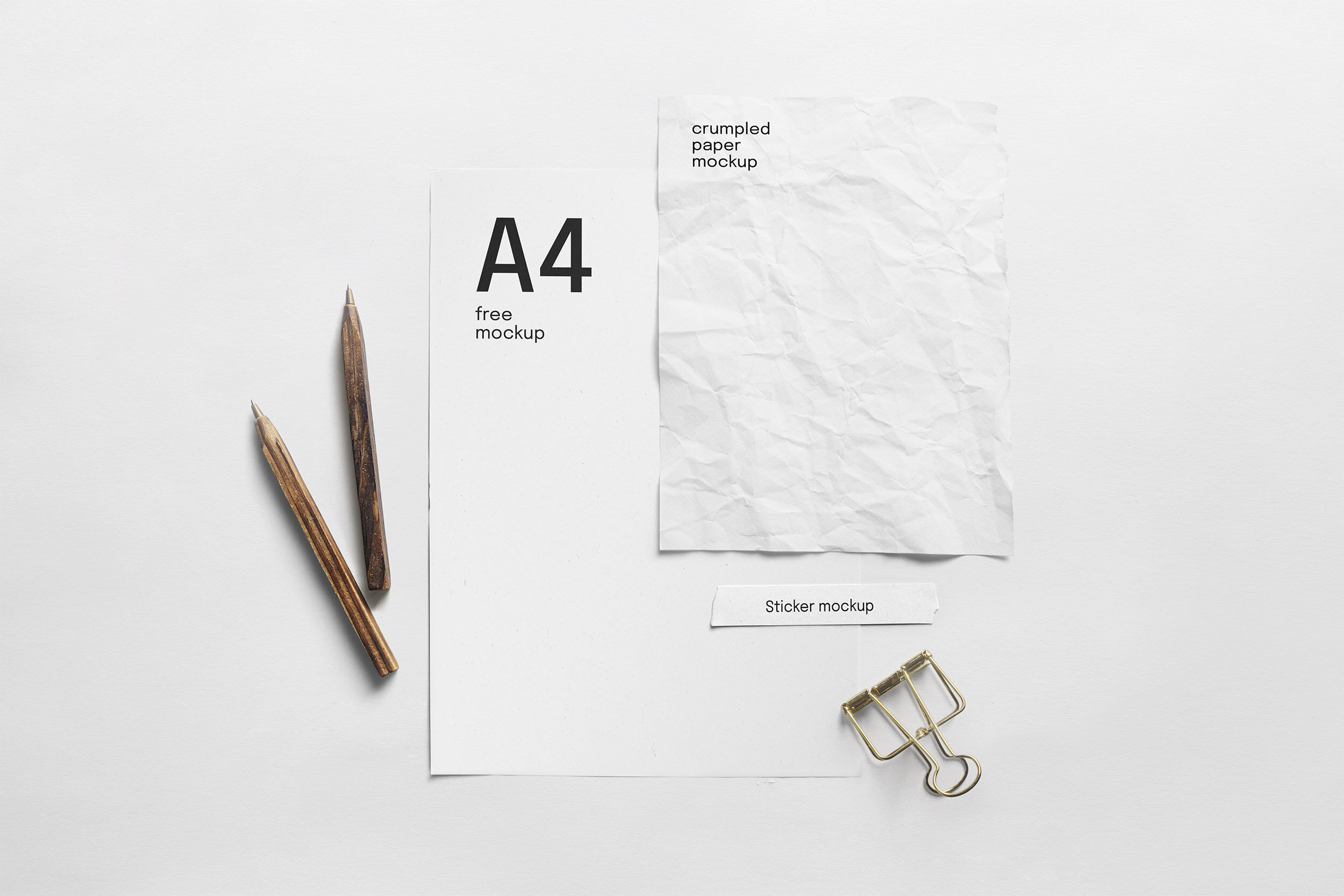 Stationery Scene Showcasing Composition Mockup preview