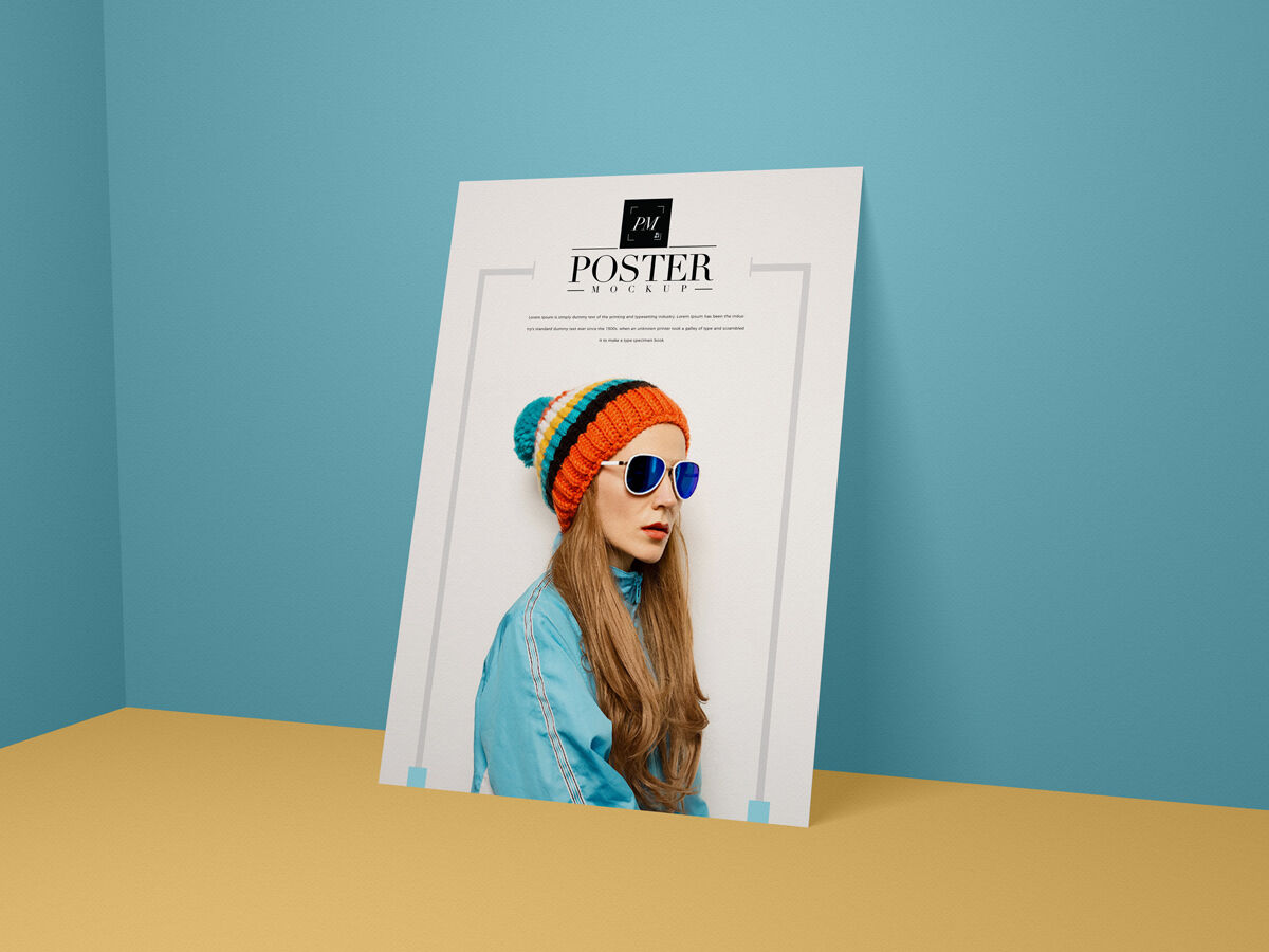 Modern Poster Mockup Useful for Branding preview