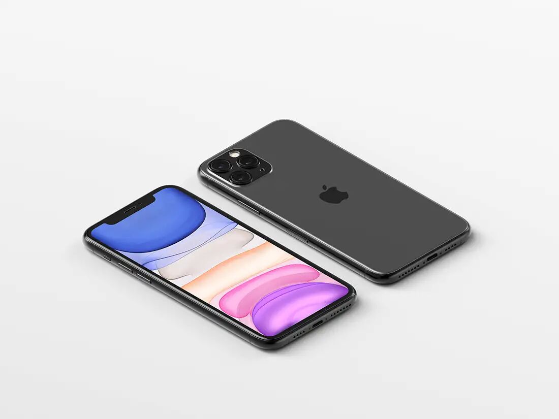 Life-Like Matte-Black iPhone 11 Pro Max Mockup preview