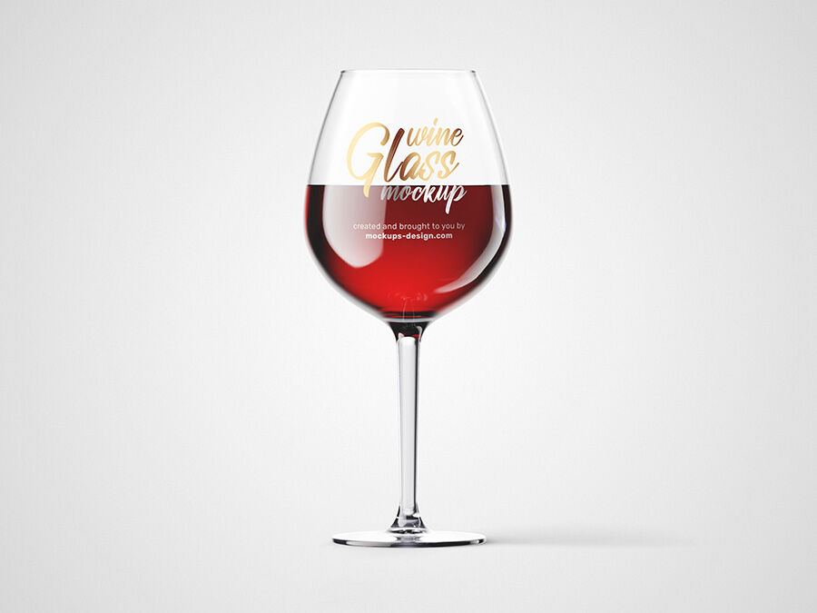 A Wine Glass Mockup for Red and White Wine