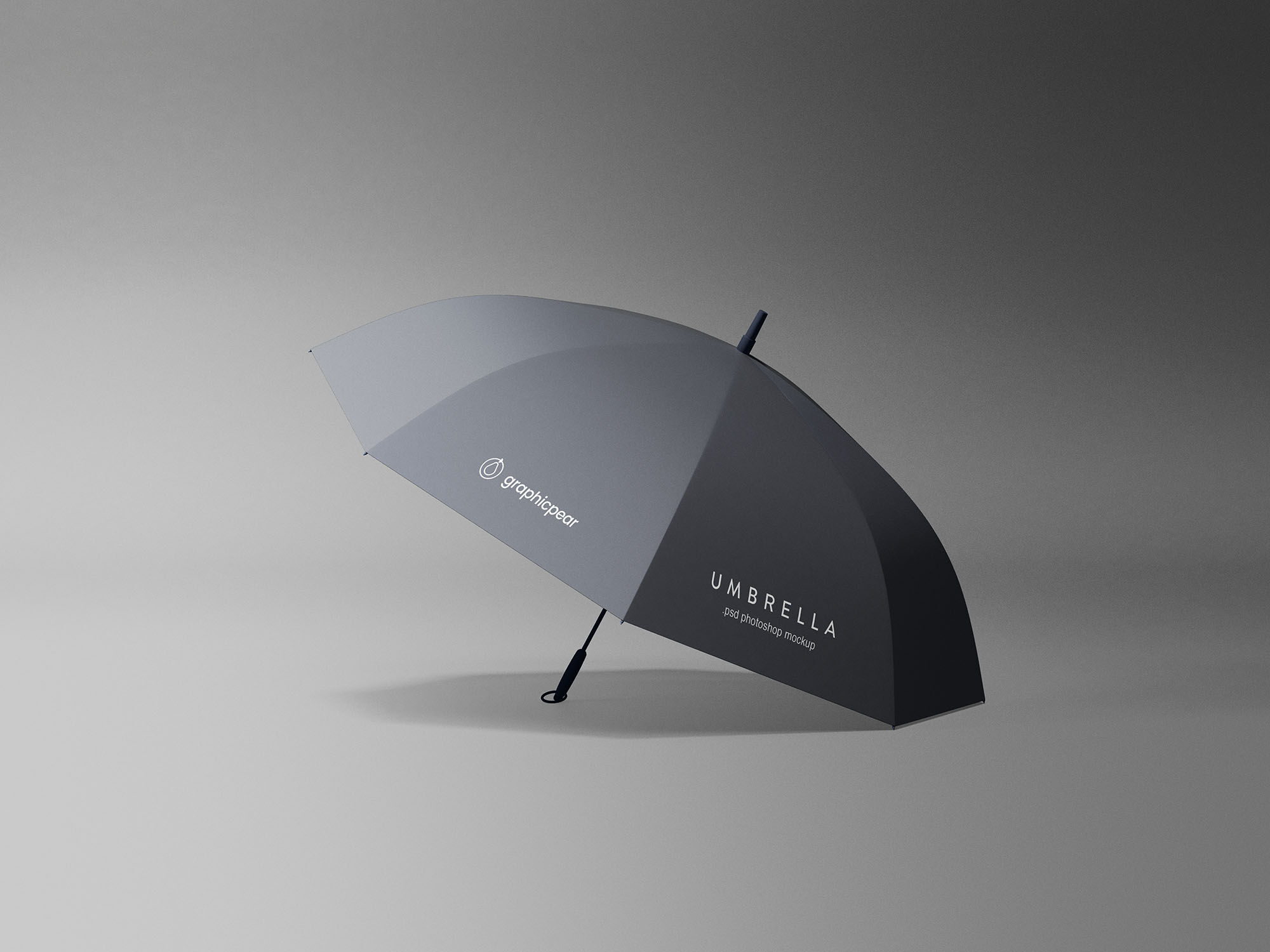 Mockup of a Simple Umbrella Lying on a Flat Surface