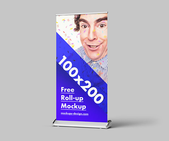 Three Roll-Up Mockup 100×200 Cm
