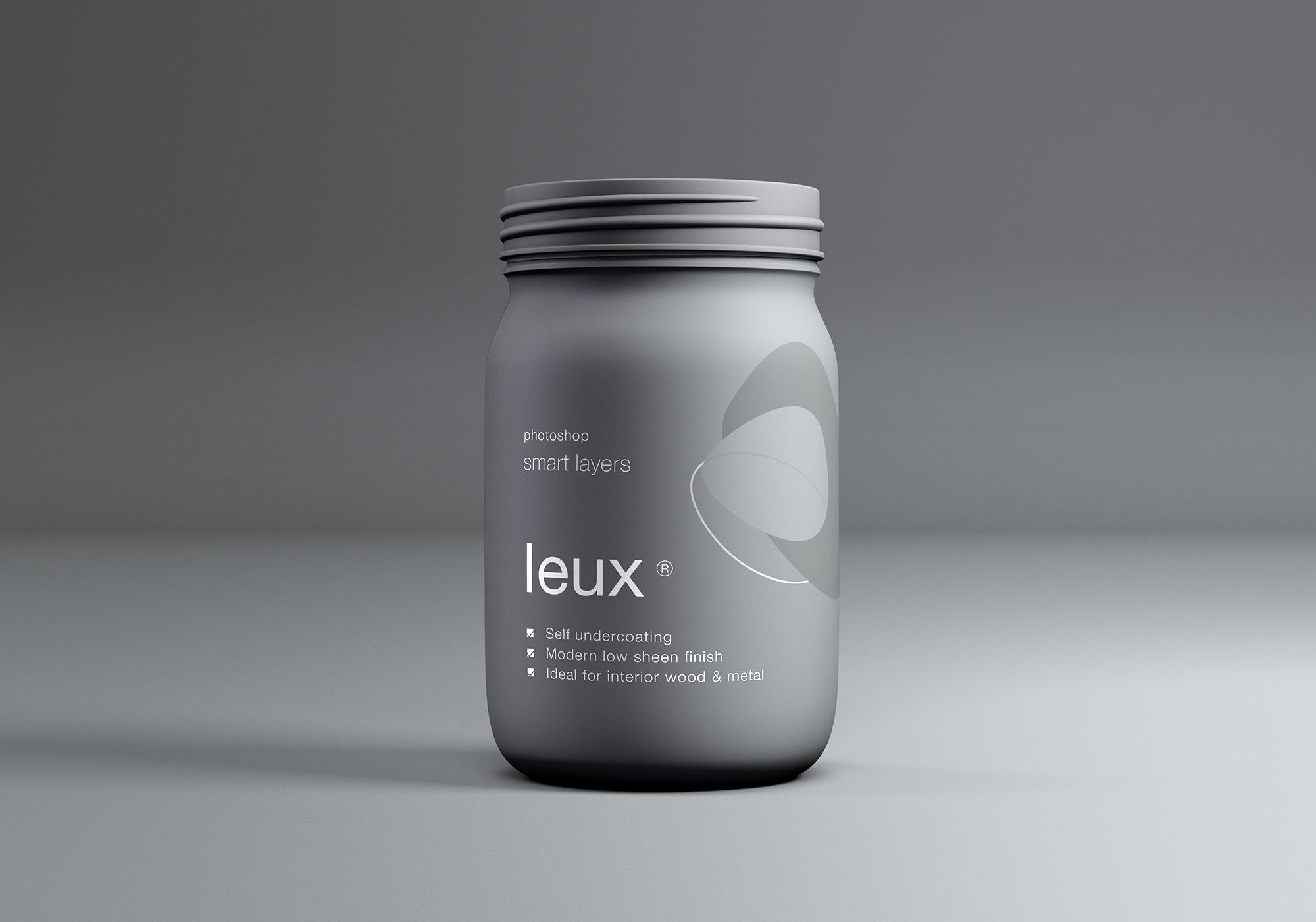 Front View Simple Plastic Matt Jar Mockup preview