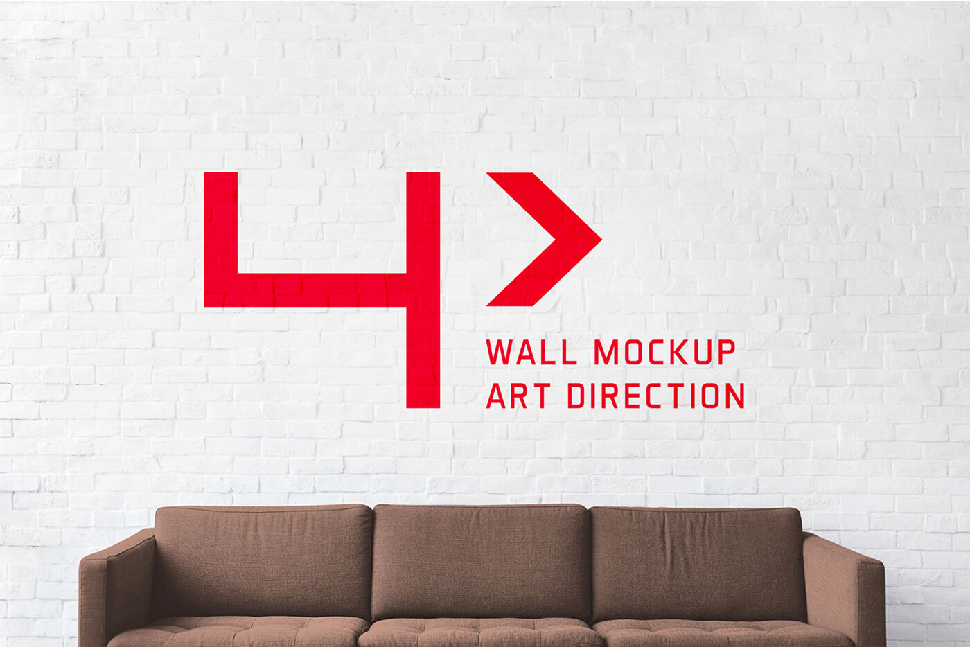 Mockup Featuring a White Brick Interior Wall