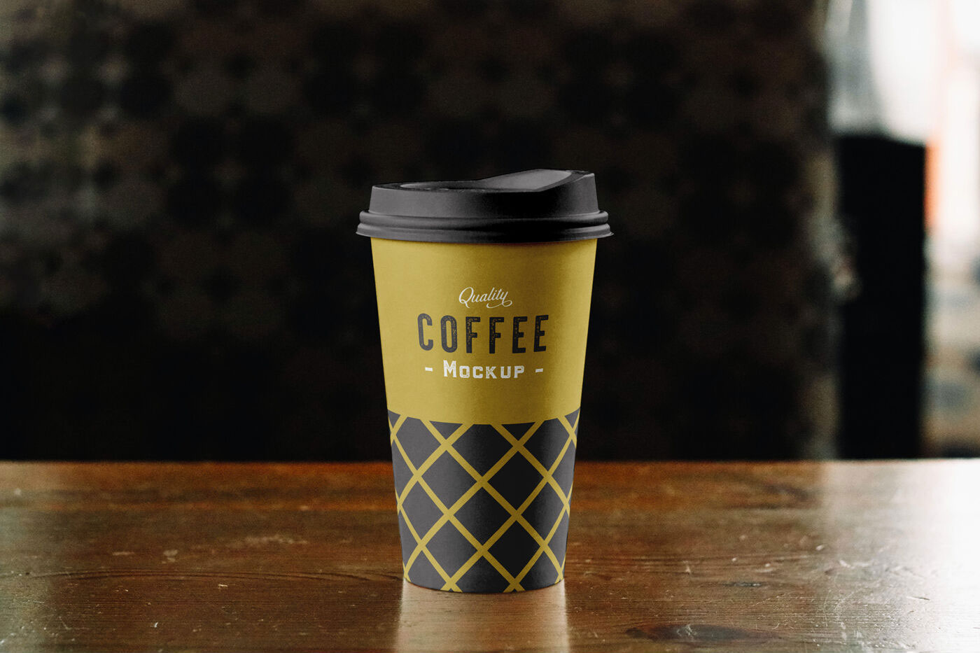 Modern Paper Coffee Cup Mockup with Lid preview