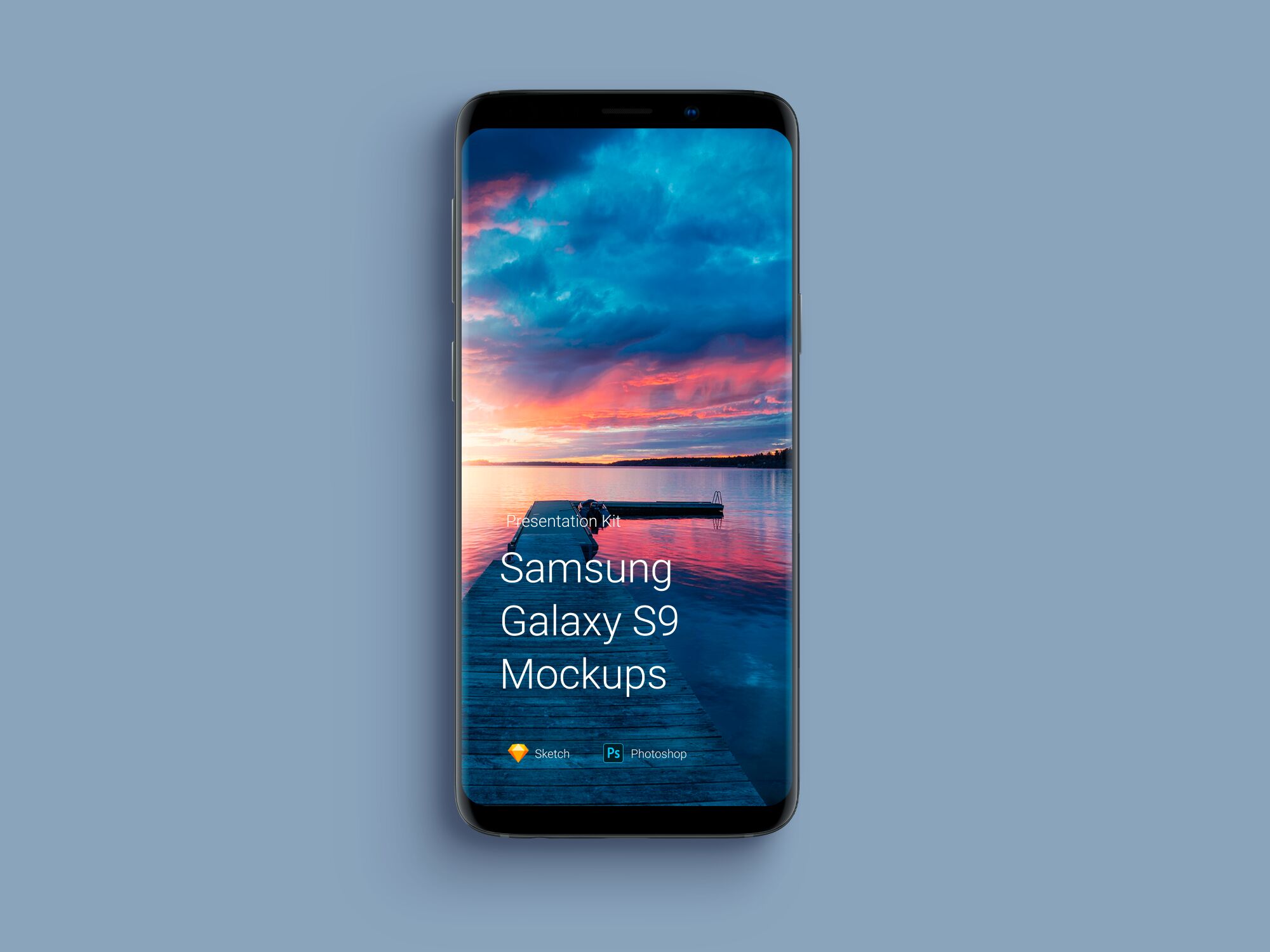 Mockup Displaying Samsung Galaxy S9 Screen