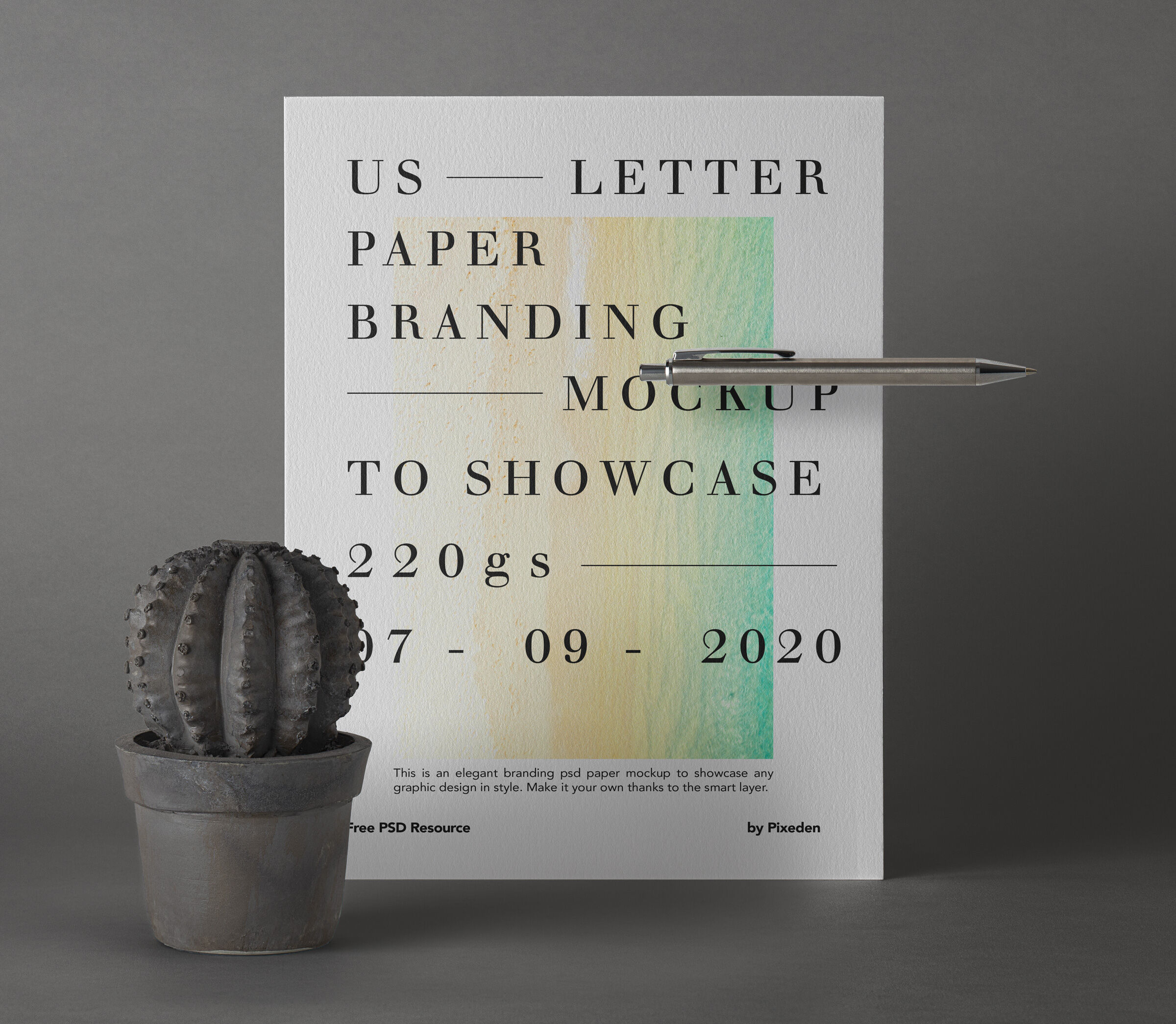 Letterhead Paper and a Pen Mockup preview