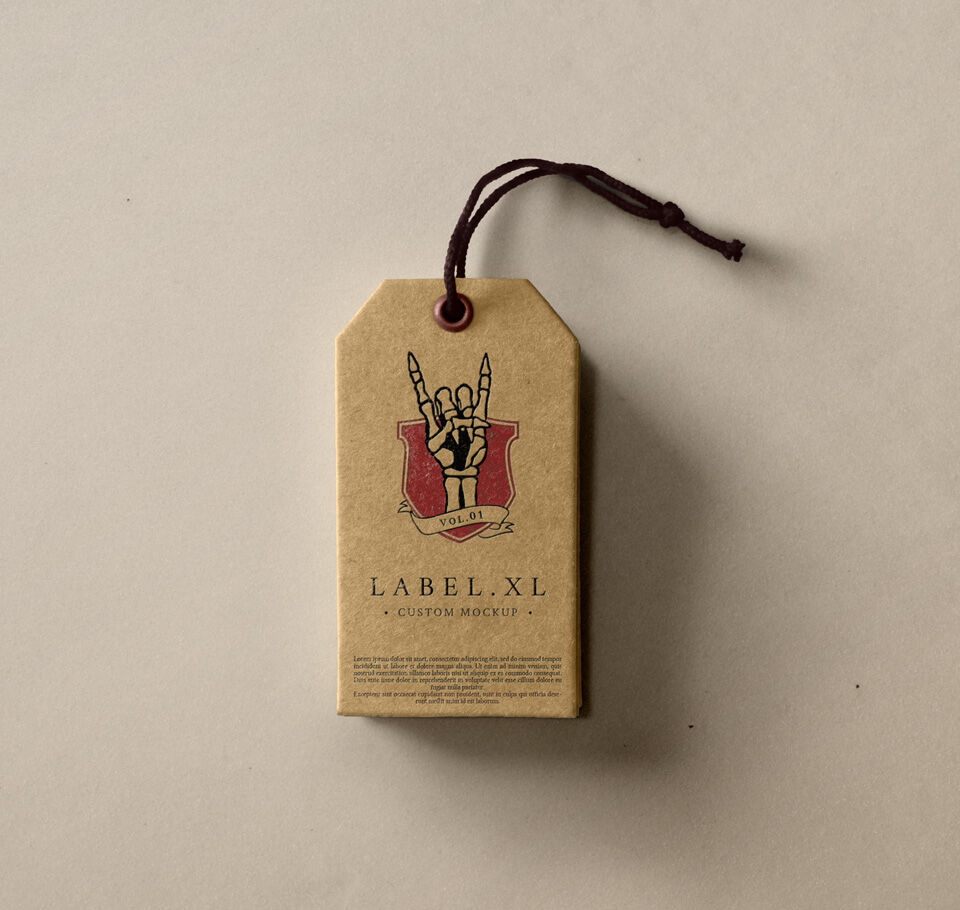 Kraft Label Mockup with a String preview