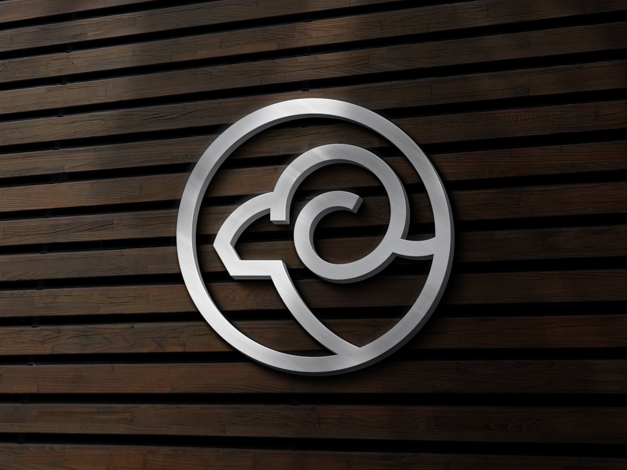 3D Silver Logo Mockup