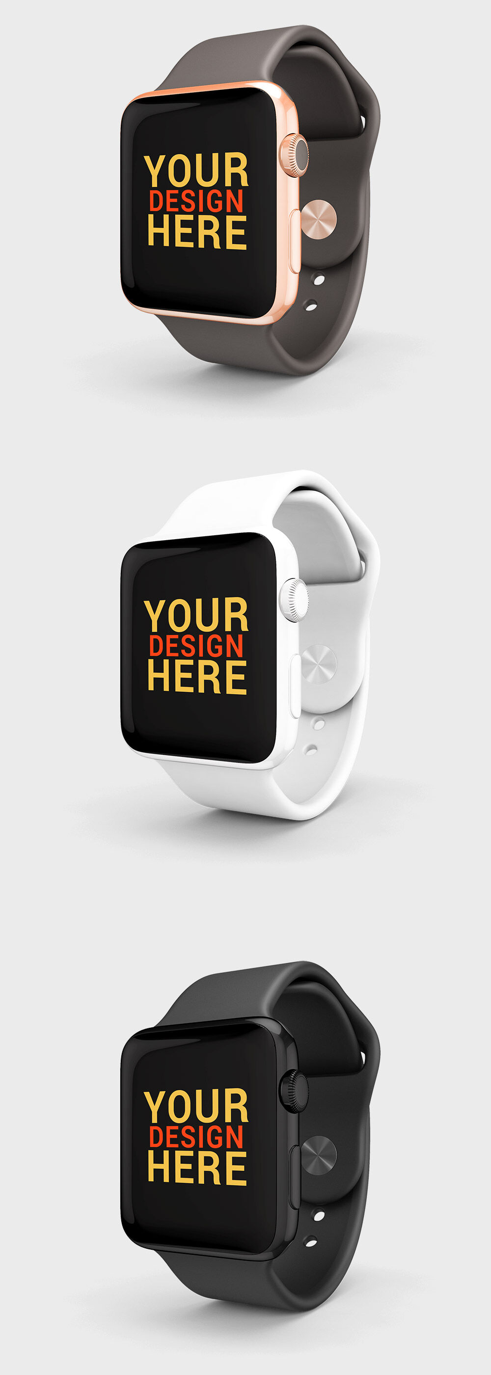 Mockup Featuring an Apple Watch with Sport Band