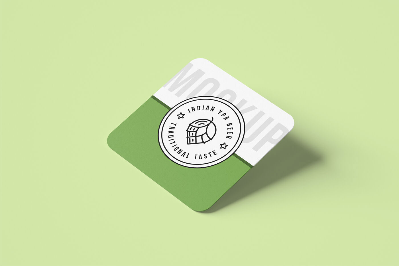 Mockup Showing a Simple Square Coaster