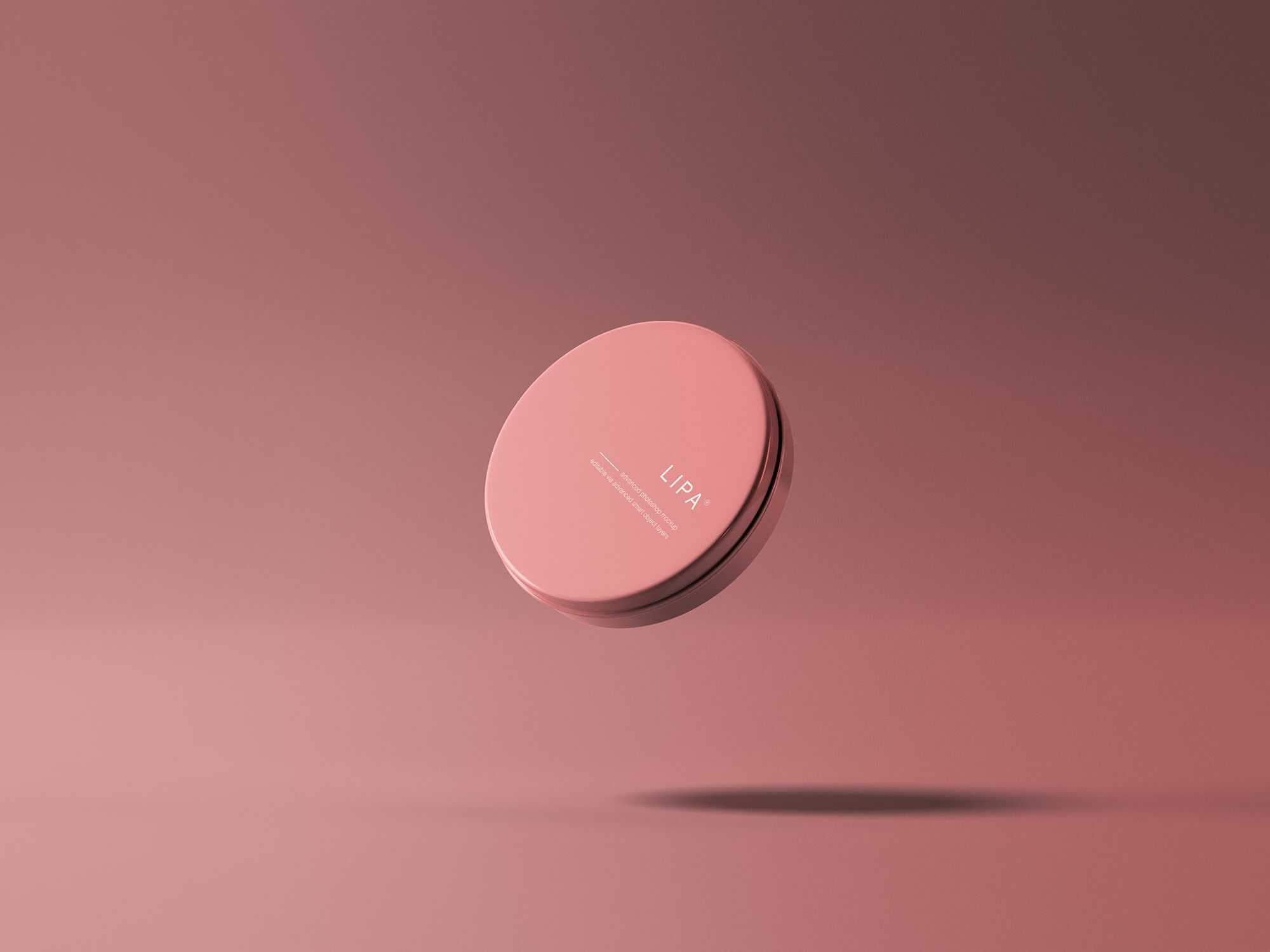 Floating Round and Seamless Lip Balm Tin Mockup