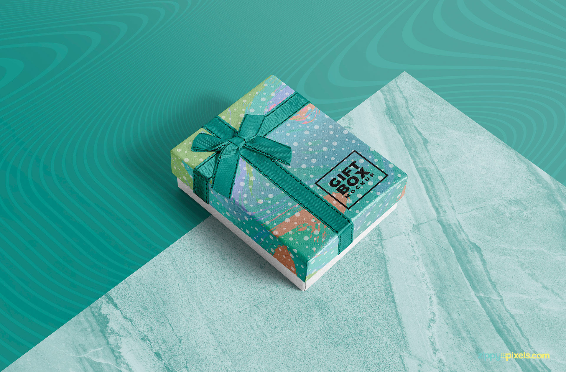 Mockup Showcasing Gift Box with Ribbon