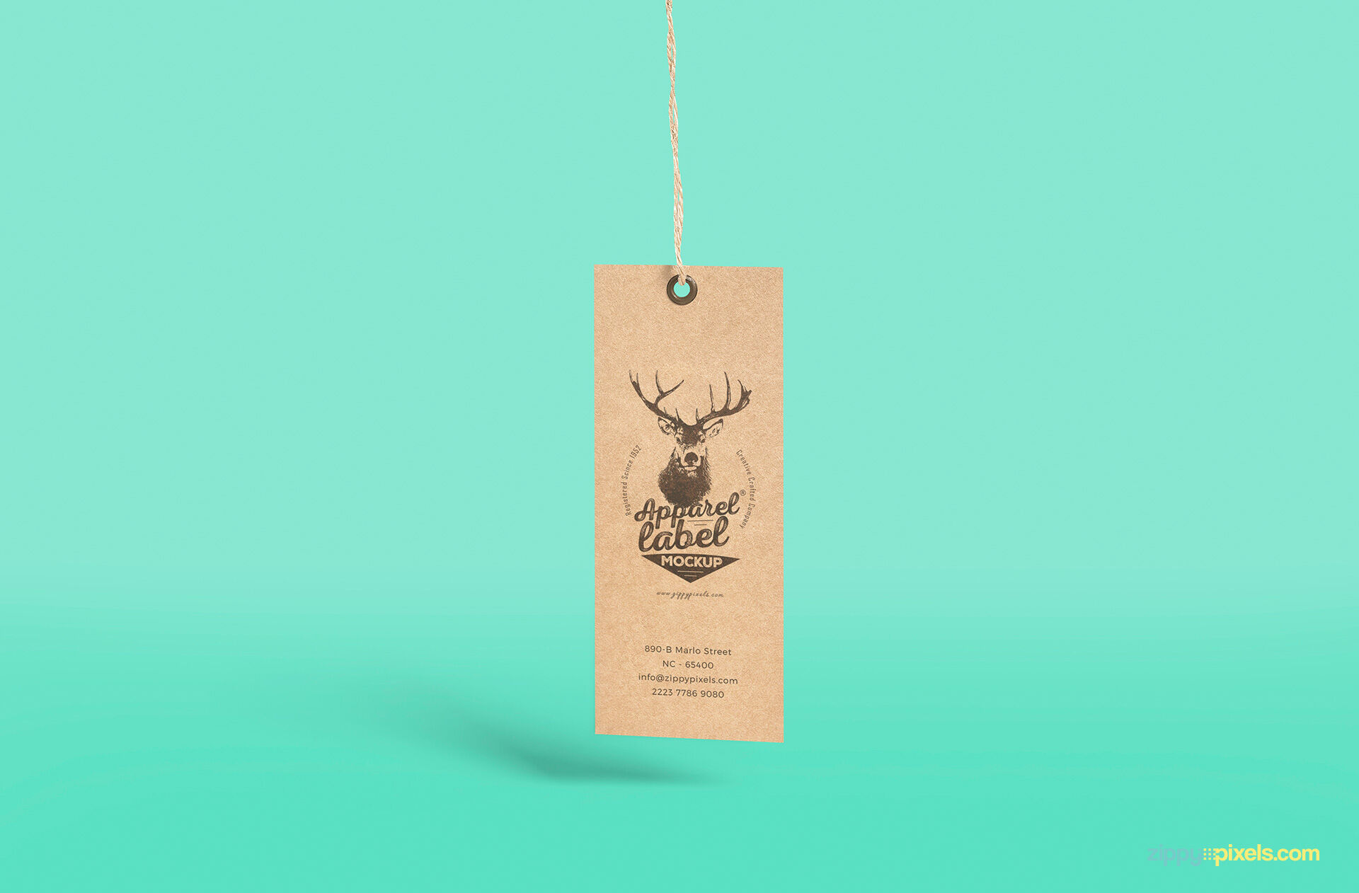 Apparel Label with a String Mockup preview