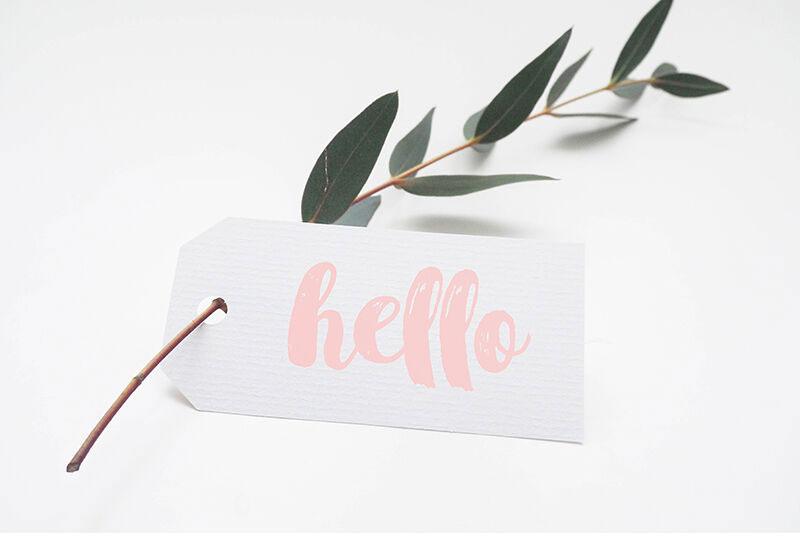 Tag Mockup with a Plant Stem preview