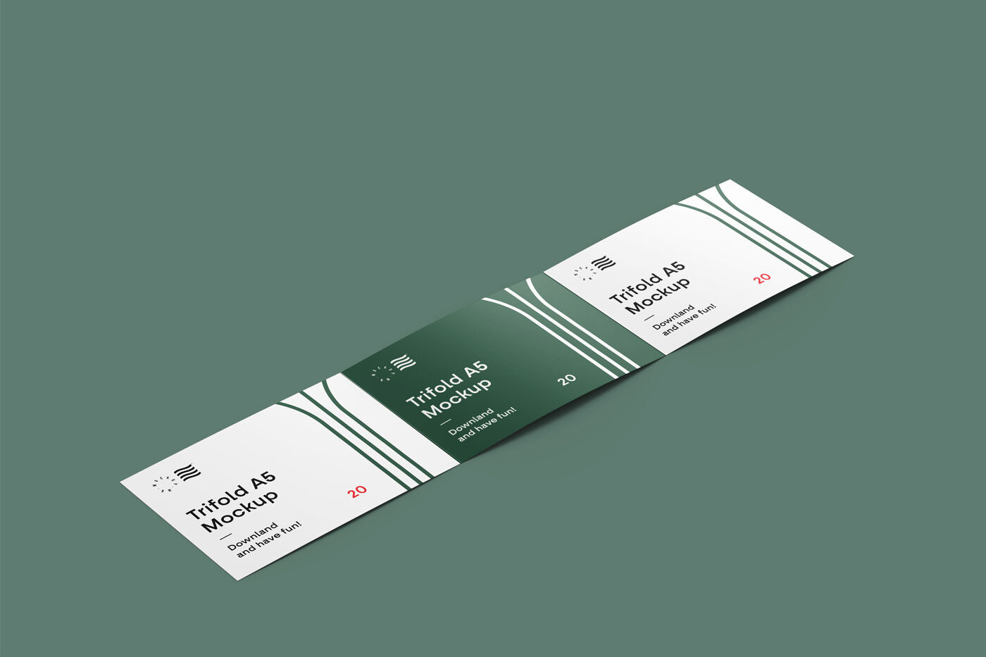 Spread Open Landscape Brochure with Changeable Options Mockup preview