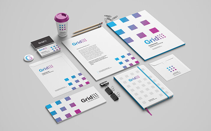 Three Different Views of a Modern Stationery Mockup preview