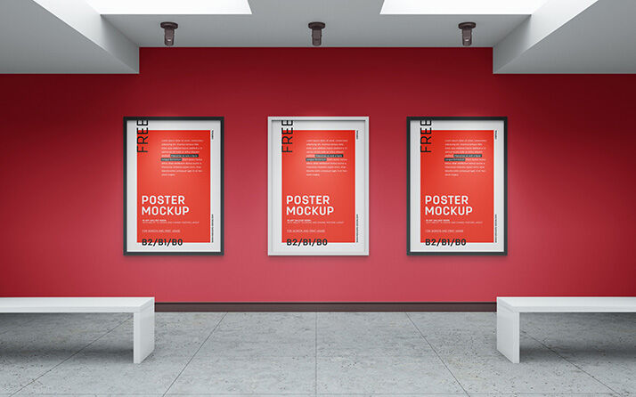 Art Gallery Mockup with Variable Layouts