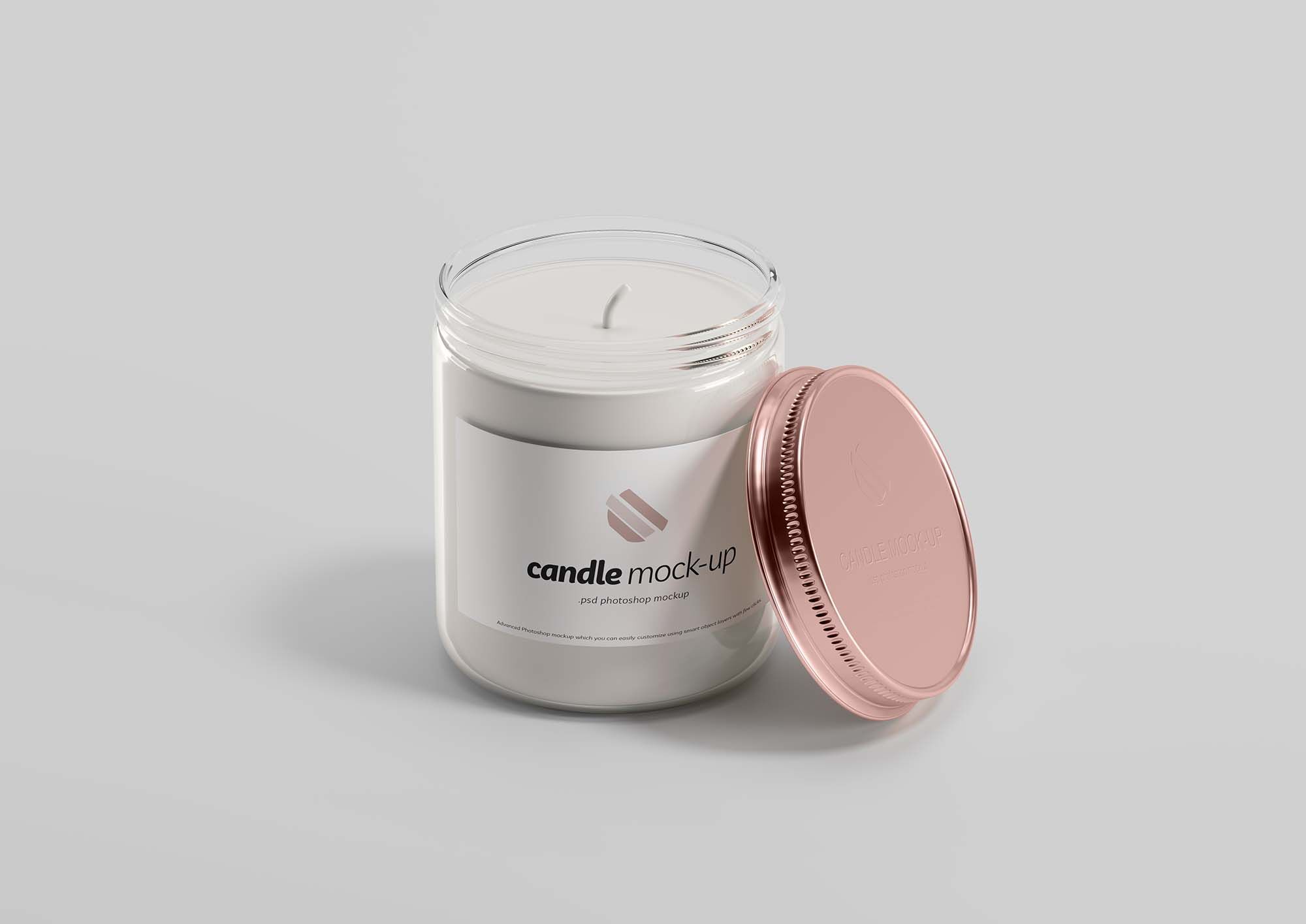 a Branded Candle in a Glass Jar