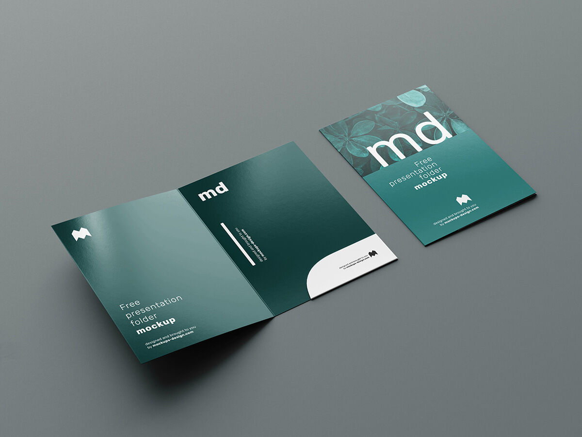 Opened Folder Mockup Inspired by Nature