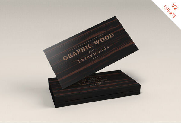 Wooden Business Cards Mockup preview