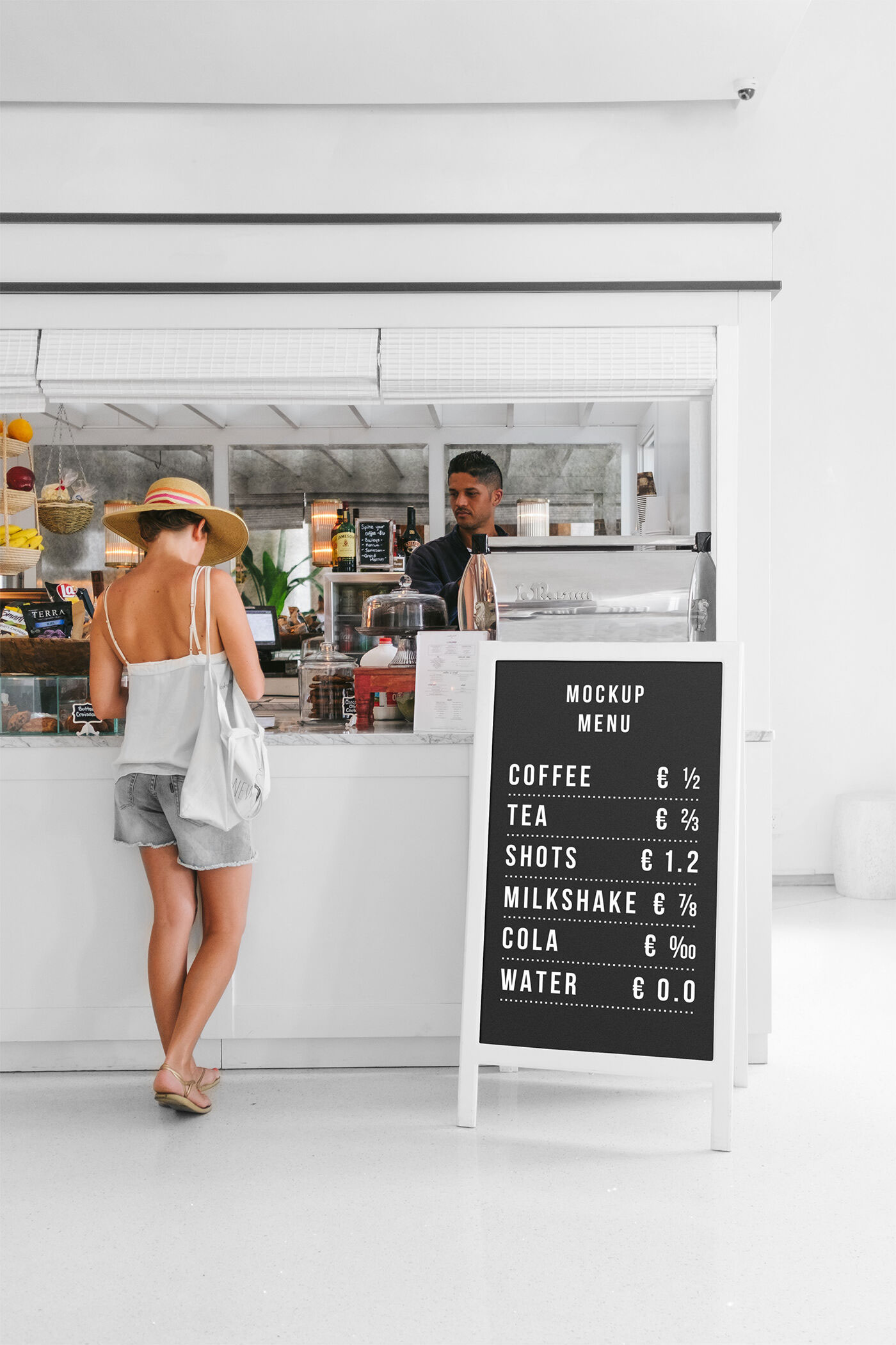 Super Realistic Restaurant Stand Mockup