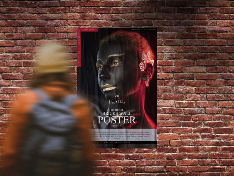 Brick Wall Poster Mockup preview