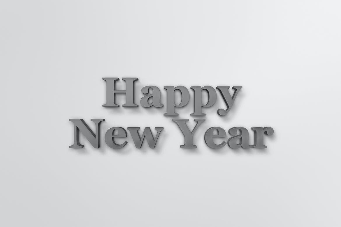 Christmas Mockup Scene with a New Year Text