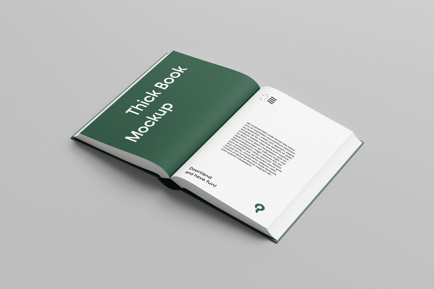 Mockup Featuring Pages of a Hard Cover Open Book