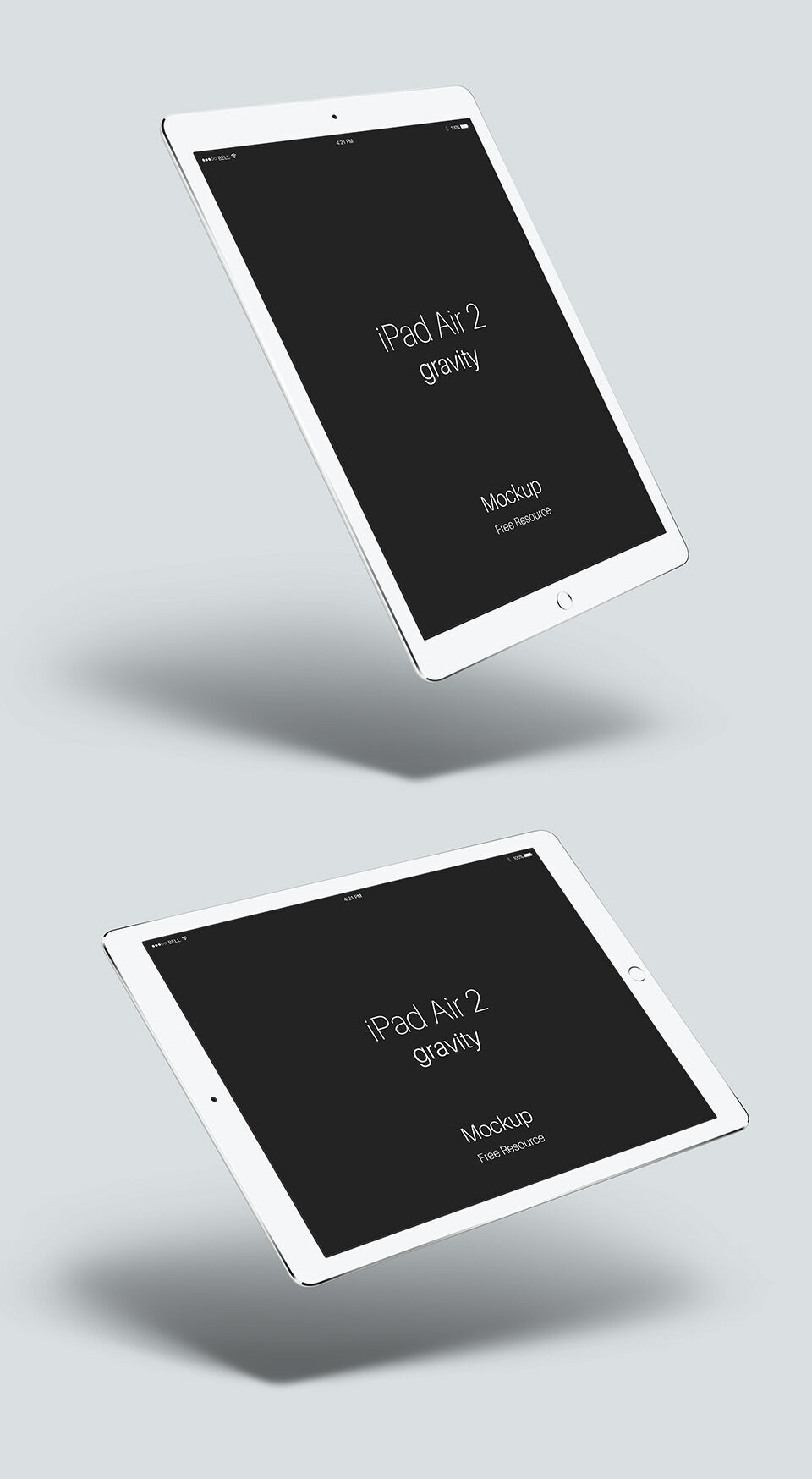 3D Floating iPad Mockup