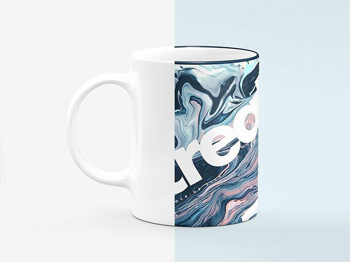 Mockup Showing Different Views of Sublimation Mug
