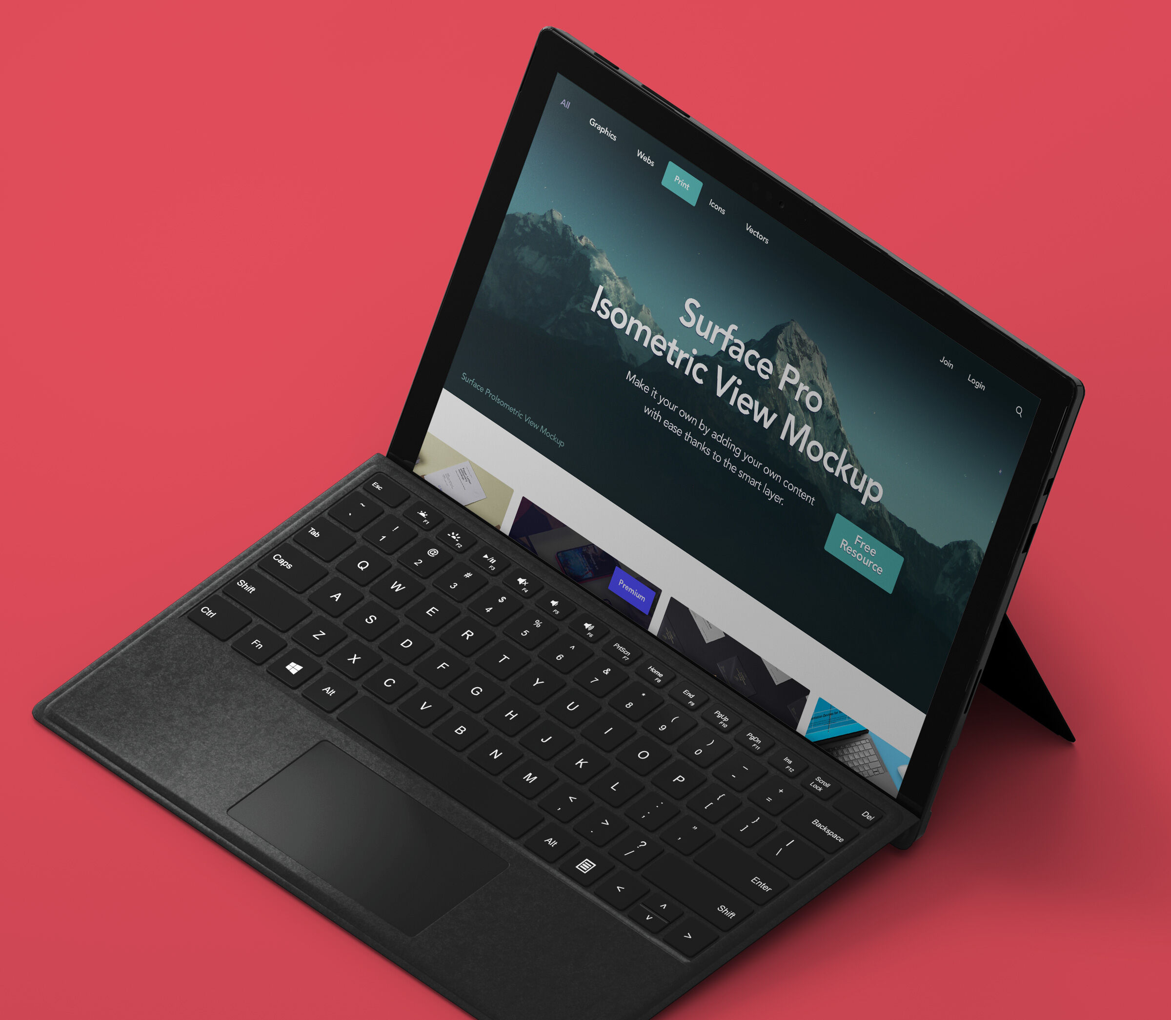 Modern-Looking Perspective Surface Mockup