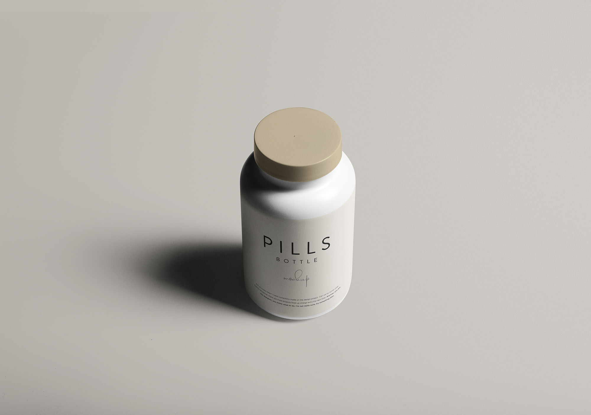 Photorealistic Pills Bottle Mockup with Cap