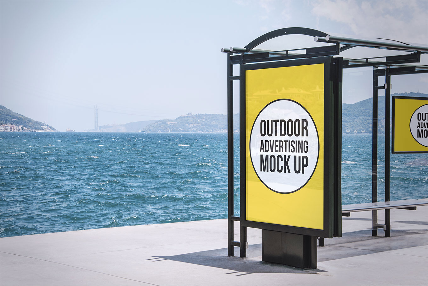 Outdoor Billboard Mockups with Two Different Shots