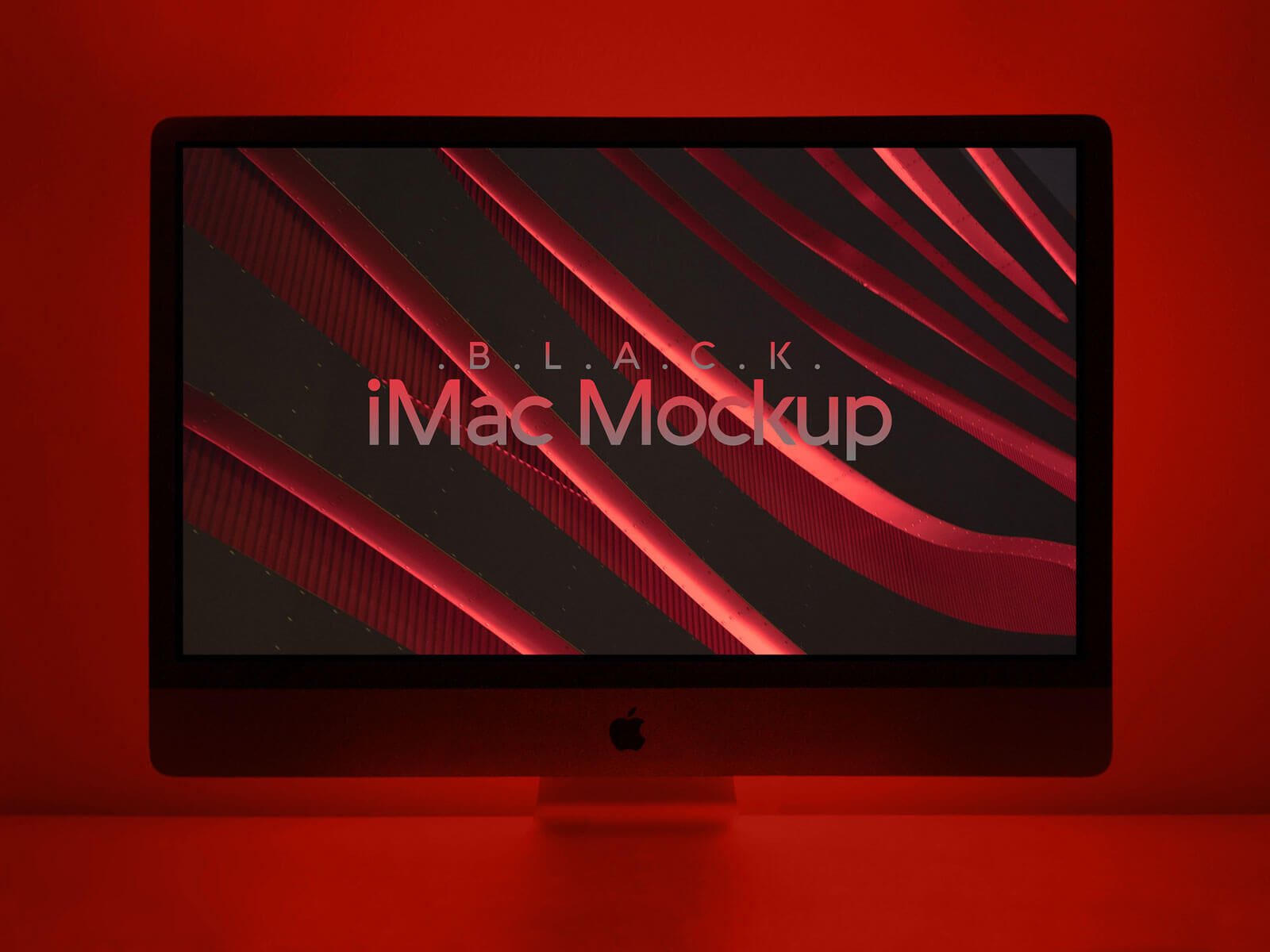 Front View Black iMac Pro Mockup
